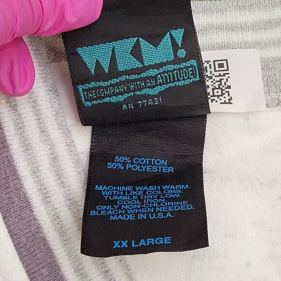 Vintage 90s San-Diego Ringer Sweatshirt 2XL 26x26 Boxy Gray - Picture 8 of 12